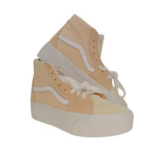VANS SK8 Womens NEW w/Tags HiTop Peach & Beige Platform Sneakers - sz. 7 WOW!!